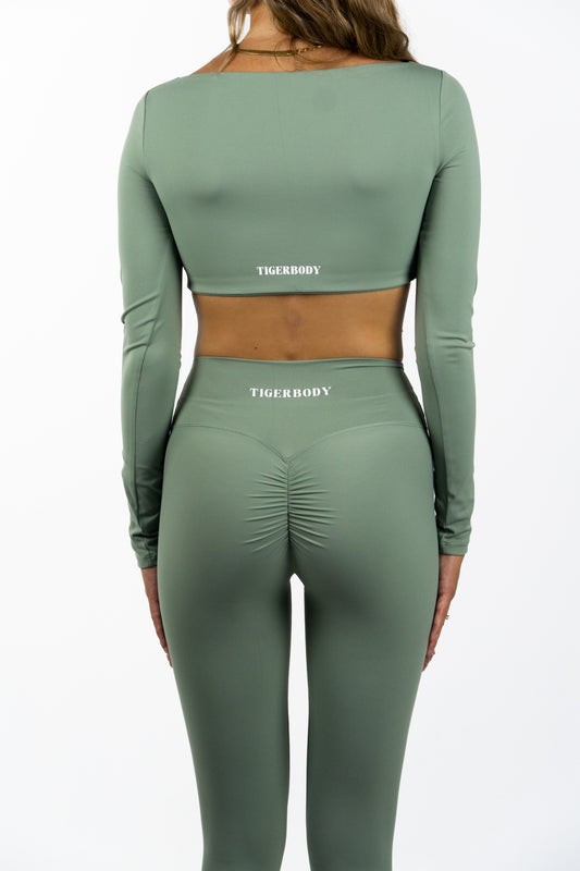 Studio Essential Long Sleeve Top - Olive