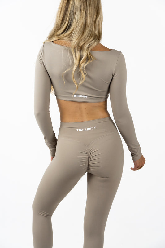 Studio Essential Long Sleeve Top - Sand
