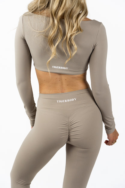 Studio Essential Long Sleeve Top - Sand