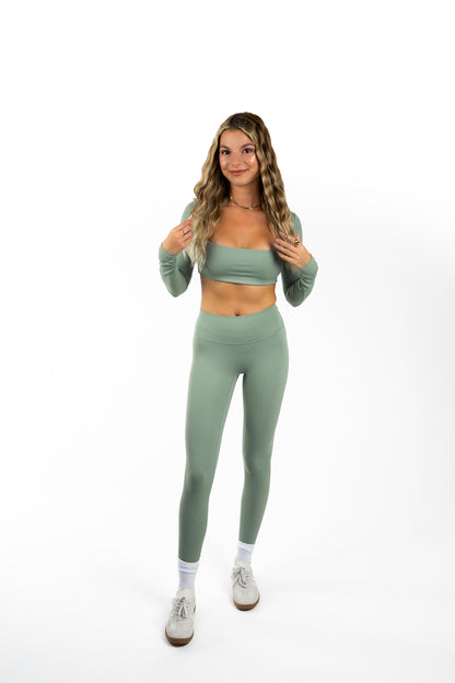 Studio Essential Long Sleeve Top - Olive